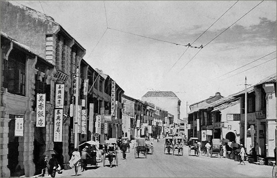 Old Penang traditional shophouse architecture